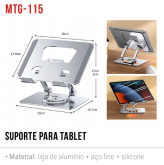 Suporte de Mesa Para Tablete Rotação de 360º Qualidade premiu Liga de alumínio Tomate MTG-115
