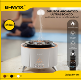 Difusor aromático e umidificador 350ML Efeitos de Fogo e água-viva BMAX BM-096