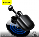 Fone de ouvido Bluetooth 5.0 TWS C/Carregamento Sem fio Baseus Original W04 PRO