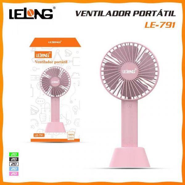 Mini Ventilador de mão com suporte de mesa Lelong LE-791 / LE-5708