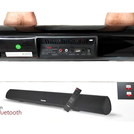 Caixa de Som Soundbar MTS 2016 Mini Tomate 60WTS Rms Bluetooth E Controle