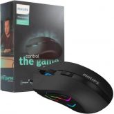 Mouse Gamer Com Fio 2400dpi LED RGB 6 Botões Philips G313/SPK9313
