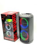 Caixa de Som Super Bass Com 2 Alto-falante LED RGB Com Entrada de Microfone BIG SOUND KTS-1297