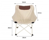 Cadeira Dobrável C/Bolsa Material Tecido oxford + Ferro Capacidade Máxima140Kg Tomate MCC-P005