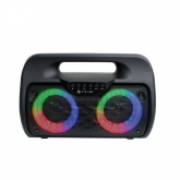 Caixa de Som Super Bass 20W Com 2 Alto-falante LED RGB Com Entrada de Microfone Grasep D-3205