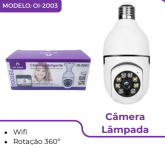 Câmera WIFI Lâmpada Soquete 360 Graus 1080p Full HD Visão Noturna App YOOSEE OI-2003