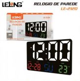 Relógio De Parede Led Digital Temperatura Calendário 15CM*25CM LELONG LE-2120