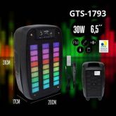 Caixa de som 30W Com Microfone,LED Colorida E Controle GTS-1793