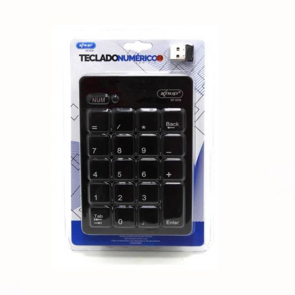 Teclado Numérico Sem Fio 2.4 Knup KP-2038