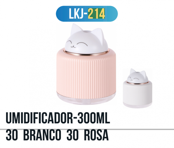 Umidificador De Gatinho 300ML LUATEK LKJ-214