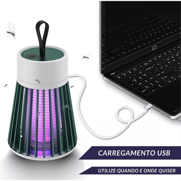 Abajour Mata Mosquitos Armadilha Eletrônica Led Uv Bivolt