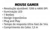 Mouse Gamer LED RGB 7 botões 4800DPI KNUP KP-MU008