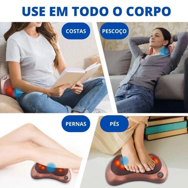 Almofada Massageadora Movimentos Shiatsu Infravermelho