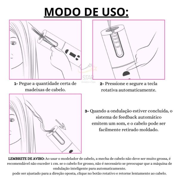 Aparelho Modelador Ondulador De Cachos Automático Portátil