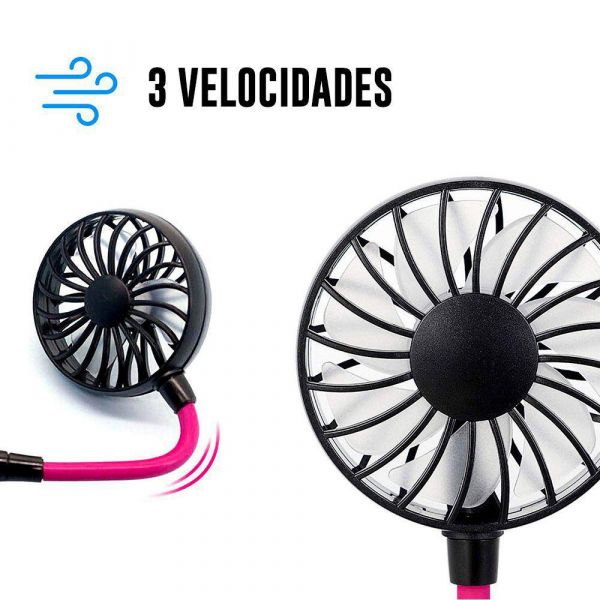 Ventilador Usb Bateria Lazer Esportes Mini Portatil Pendurar