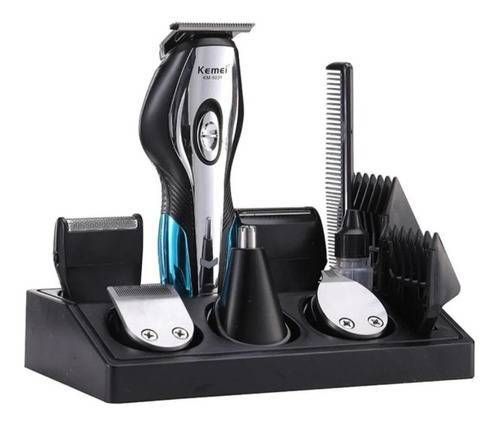 Máquina Cortador de cabelo Kit 11 em 1 aparador de barbear Kit para barba sem fio Kemei KM-5031