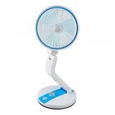 Ventilador Elétrico Com Luz LED Desktop Recarregável Dobrável LUATEK LS-916