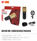 Microfone Condensador Profissional Pro Audio Studio Gravação De Som TOMATE MT-1025