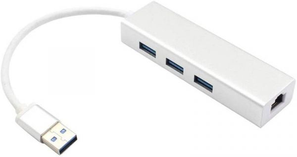 Adaptador Hub USB 2.0 para RJ45 E 3 portas Hub LAN IT-BLUE LE-4102