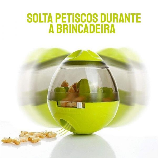 Comedouro Interativo Petisco Ração Cães Gatos Brinquedo Pet