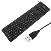 Teclado Emborrachado Dobrável Usb Laptop Pc Tablet Com Fio