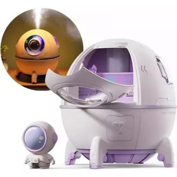 Umidificador Astronauta Cápsula Espacial com luz noturna colorida ALTOMEX AL-1688 / Bmax BM-076