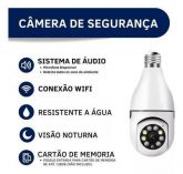 Câmera Wifi Lâmpada Segurança 360 Full Hd Visão Noturna