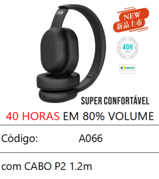 Fone De Ouvido Bluetooth Super Confortável FAM A066