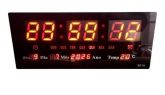 Relógio de Parede Led Vermelho Digital Temperatura Calendário Alto Brilho 45CM*21CM LELONG LE-2112