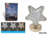 Luminária de mesa Estrela de Cristal Recarregável Luz Quente e Frio 700K-6500K NTD-012