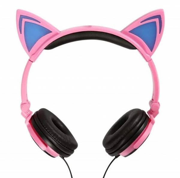Fone com orelha de gato com led EXBOM HF-C30