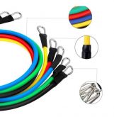 Kit Extensor 5 Elasticos 11 Peças Exercicio Academia Casa