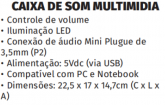 Caixa de Som Para PC e Notebook Com Led RGB Knup KP-RO828