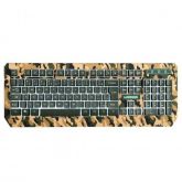 KIT GAMER Teclado E Mouse Camuflado Com Led Multilaser Original Warrior Kyler-TC249