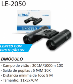 Binóculo Profissional LELONG 8*21 Longo Alcance LE- 2050