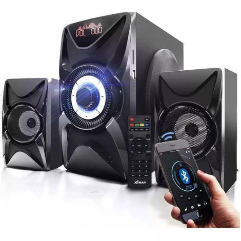 Caixa de Som 2.1 Com Subwoofer e Controle Xtrad XDG-11 com bluetooth 110V/220V