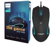 Mouse Gamer Usb 2.0 6400 Dpi 6 botões Philips G413 / SPK9413