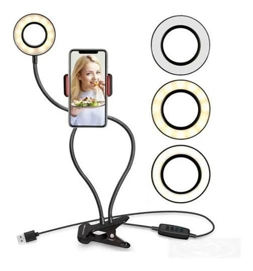 Anel Luz Iluminador Led Ring Light Suporte Celular Vídeo