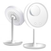 Espelho Maquiagem Com Ventilador E Led + Espelho 5X Aumento