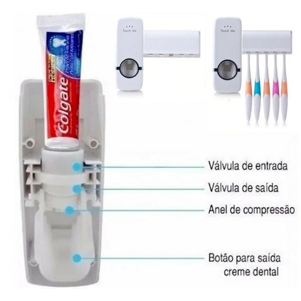 Dispenser Aplicador Pasta Dente Creme Dental Escova Suporte