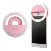 Clipe Anel Selfie Ring Light Flash Celular Universal - Rosa