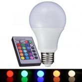 Lâmpada RGB Colorida (Troca de Cor) 7W Com Controle Luatek LK-RGB-7W